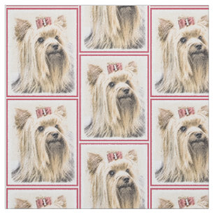 Tissu Peinture de Yorkshire Terrier - art original