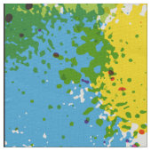 Tissu Peinture design colorée (Détail)