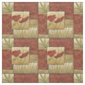 Tissu Peinture florale avec traits de pinceau visibles (Échantillon)