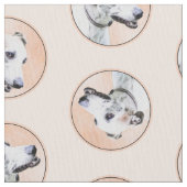 Tissu Peinture Greyhound Cute Rouge Blanc Original Chien (fermé)