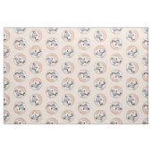 Tissu Peinture Greyhound Cute Rouge Blanc Original Chien (Fat Quarter)