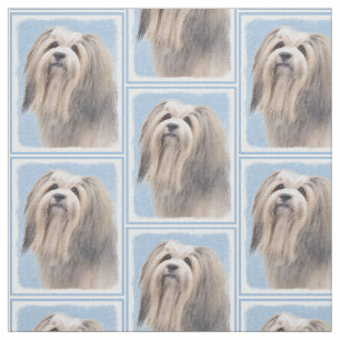 Tissu Peinture Havanaise (Argent) - Cute Original Chien