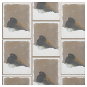 Tissu Peinture Junco foncée - Art original pour oiseaux