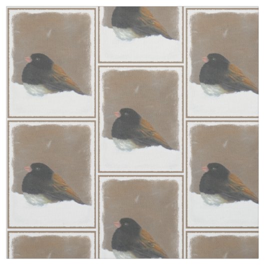 Tissu Peinture Junco foncée - Art original pour oiseaux (Échantillon)