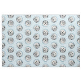 Tissu Peinture Lowchen Argent et Crème Art original Chie (Fat Quarter)