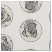 Tissu Peinture mastiff anglais Brindle art original chie (fermé)