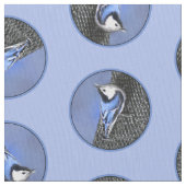 Tissu Peinture Nuthatch à poitrine blanche Oiseau origin (fermé)