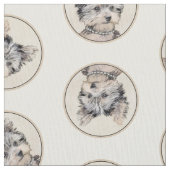 Tissu Peinture originale de chiot Yorkshire Terrier (fermé)