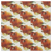 Tissu Peinture rouge de vache (Échantillon)
