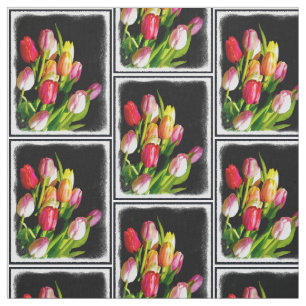 Tissu Peinture Tulip - Art Fleur original