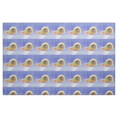 Tissu Pékingese sur fond bleu (Fat Quarter)