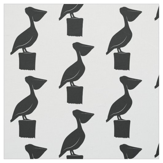 Tissu Pélican sur un courrier en silhouette (Échantillon)