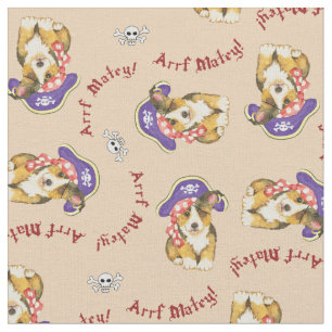 Tissu Pembroke Welsh Corgi Pirate