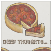Tissu Pensées profondes Plat profond Pepperoni Pizza Foo (Fermer)
