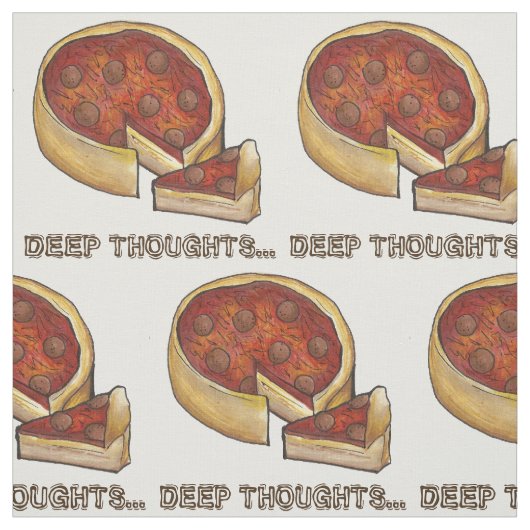 Tissu Pensées profondes Plat profond Pepperoni Pizza Foo (Échantillon)