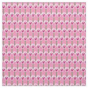 Tissu Pensées roses de Shell - rétro motif de papier