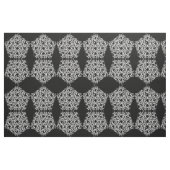 Tissu Pentagone Boucle Blanc Sur Noir (Fat Quarter)