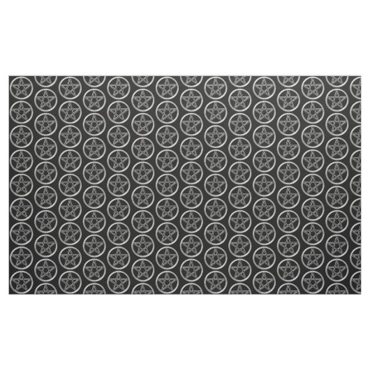 Tissu Pentagramme argenté (Yard)