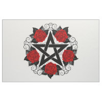 Pentagramme aux roses rouges
