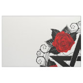 Tissu Pentagramme aux roses rouges (Fat Quarter)