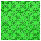 Tissu pentagramme baphomet vert halloween (Échantillon)