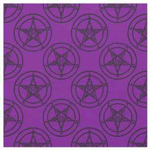 Tissu pentagramme de baphomet violet halloween