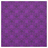 Tissu pentagramme de baphomet violet halloween (Échantillon)