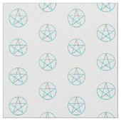 Tissu Pentagramme de marbre bleu vert (fermé)