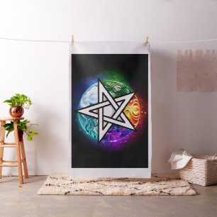 Tissu pentagramme du Wiccan