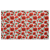 Tissu Pépites rouges dans un champ sur blanc (Fat Quarter)