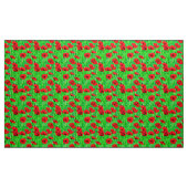 Tissu Pépites rouges dans un champ vert (Yard)