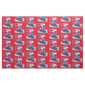 Tissu Père Noël dans un train (Fat Quarter)