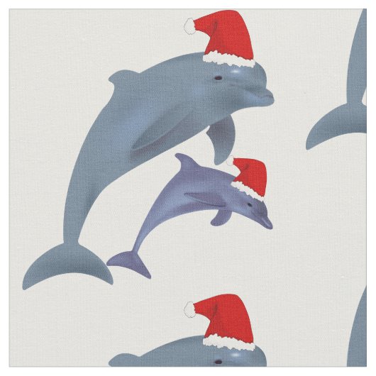 Tissu père Noël dauphins (Fermer)