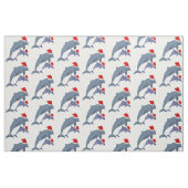 Tissu père Noël dauphins (Fat Quarter)