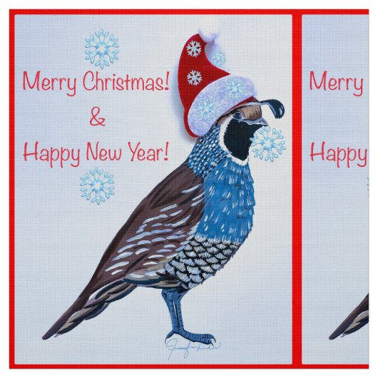 Tissu Père Noël Quail (Échantillon)