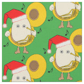 Tissu Père Noël Tuba Player Egghead (Fermer)