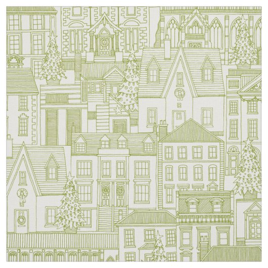 Tissu période de noël perle verte (Échantillon)