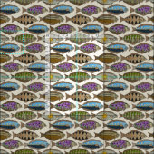 Tissu Perle d'Alaska de flétan (Carreau)