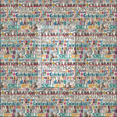 Tissu perle de fête d'anniversaire (Carreau)