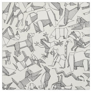 Tissu perle écervelée animale d'origami
