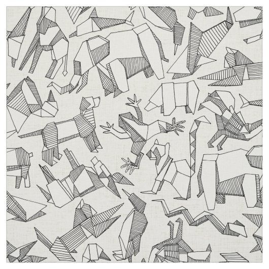Tissu perle écervelée animale d'origami (Échantillon)