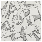 Tissu perle écervelée animale d'origami (Fermer)