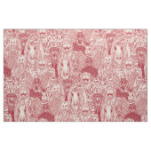 Tissu perle rouge cryptée (Fat Quarter)