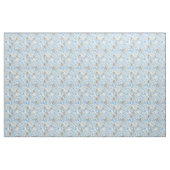 Tissu Perles de soie bleue et d'ivoire (Yard)