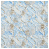 Tissu Perles de soie bleue et d'ivoire (Échantillon)