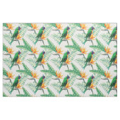 Tissu Perroquet Et Fleurs (Yard)