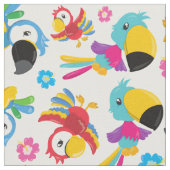 Tissu Perroquets colorés, Perroquets tropicaux, Oiseaux, (Fermer)