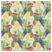 Tissu Perroquets et fruit tropical (Échantillon)