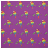 Tissu Perroquets Macaw Arc-en-Ciel Oiseaux Mignons (Échantillon)
