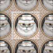 Tissu Persan Cat Nurse (Carreau)